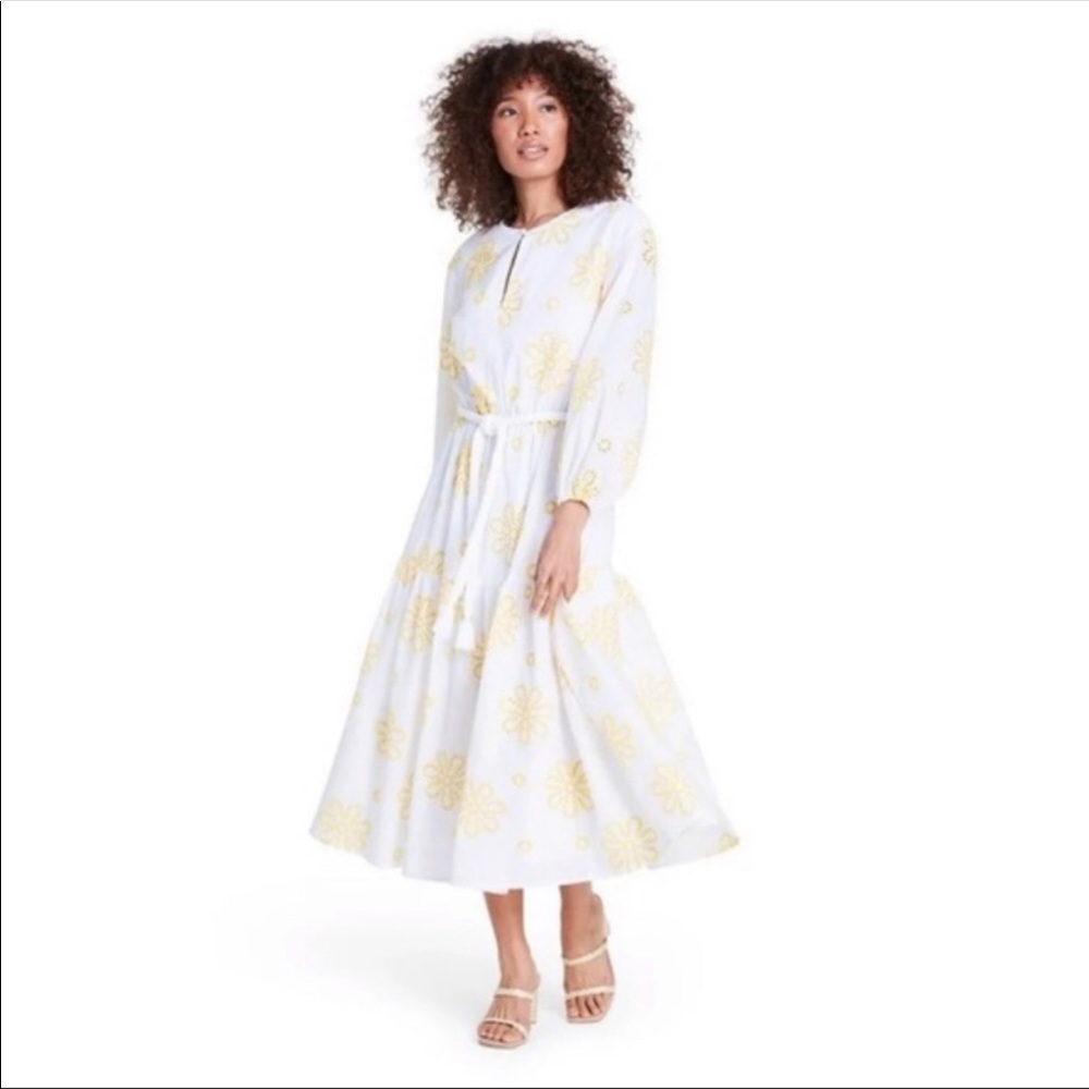 NWT Alexis x Target Dress L yellow white flower